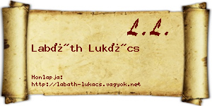 Labáth Lukács névjegykártya